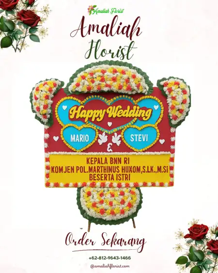 Papan Bunga Pernikahan Sabak Auh